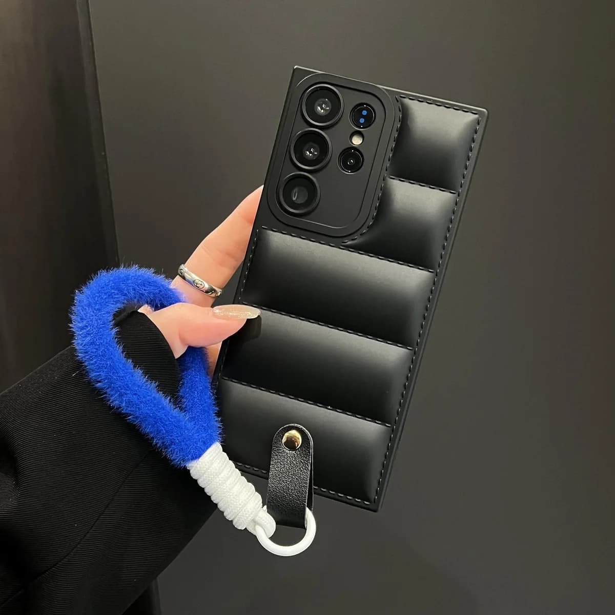 Down Hand Rope Soft Silicone Phone Case