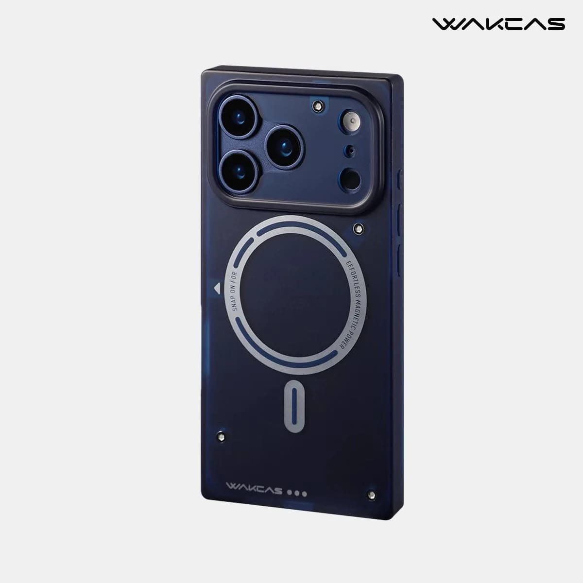 WAKCAS Matte Semi-Transparent Magnetic Square Case for iPhone 17 Series | MagSafe