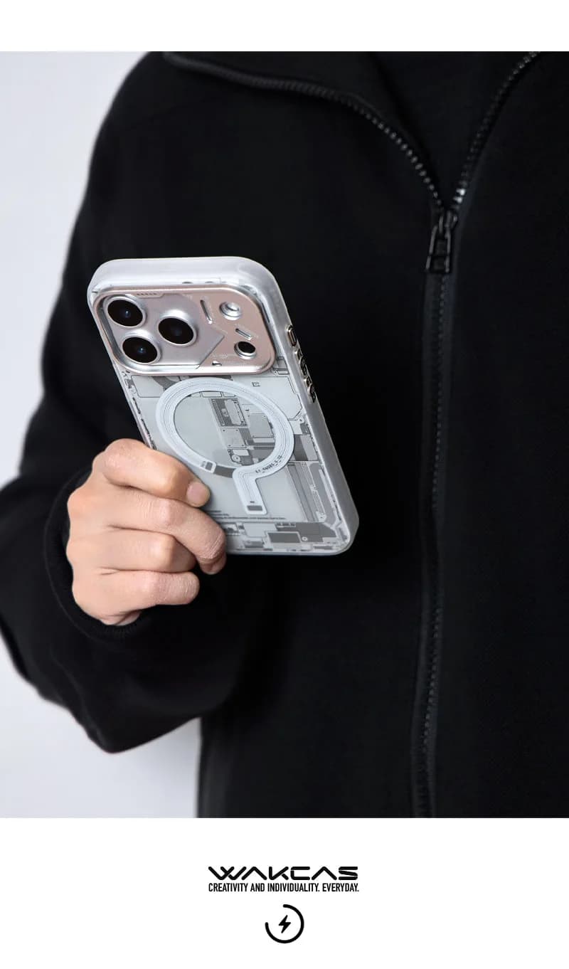 Circuit Design Magnetic Apple iPhone Case – Trendy Mechanical Style