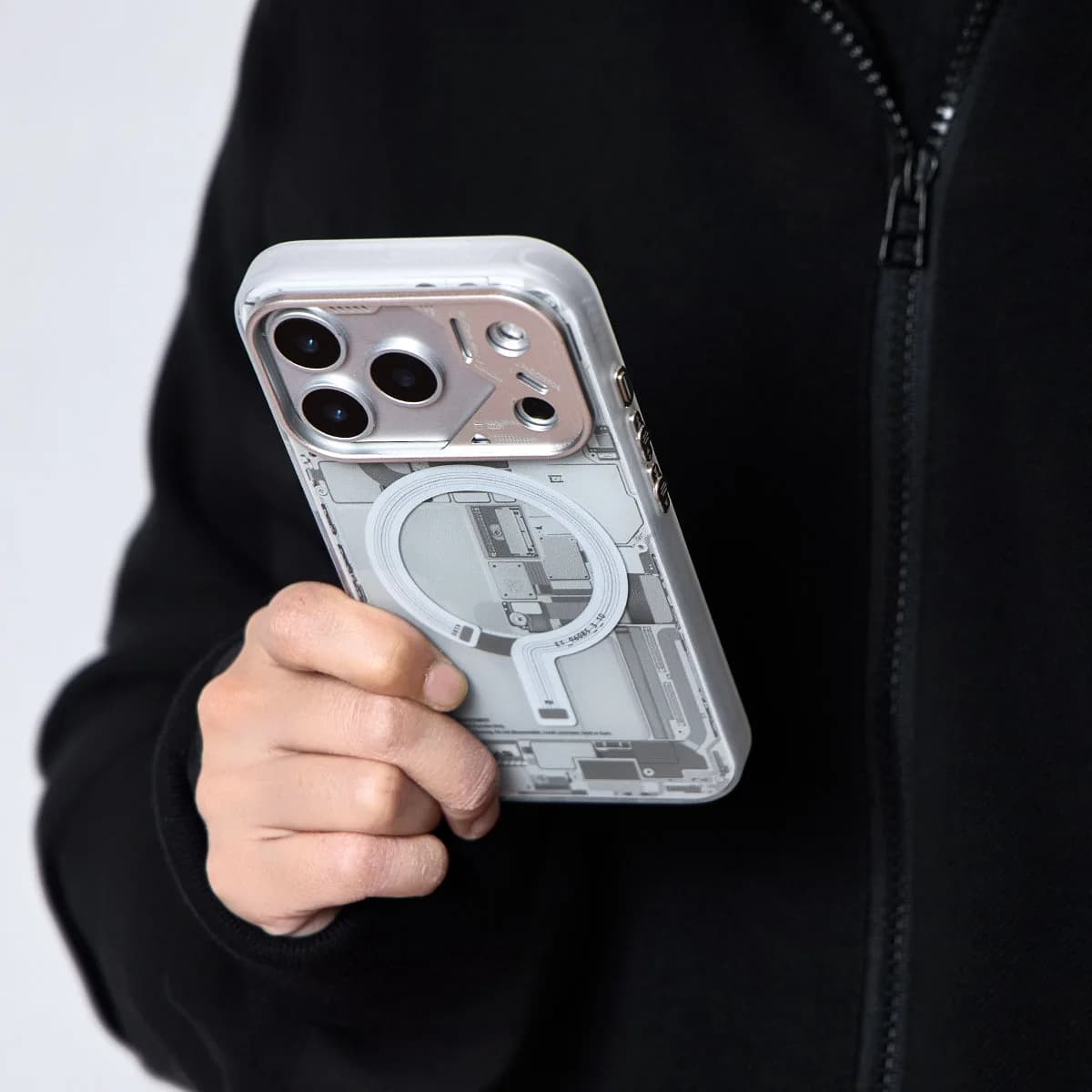 Circuit Design Magnetic Apple iPhone Case – Trendy Mechanical Style