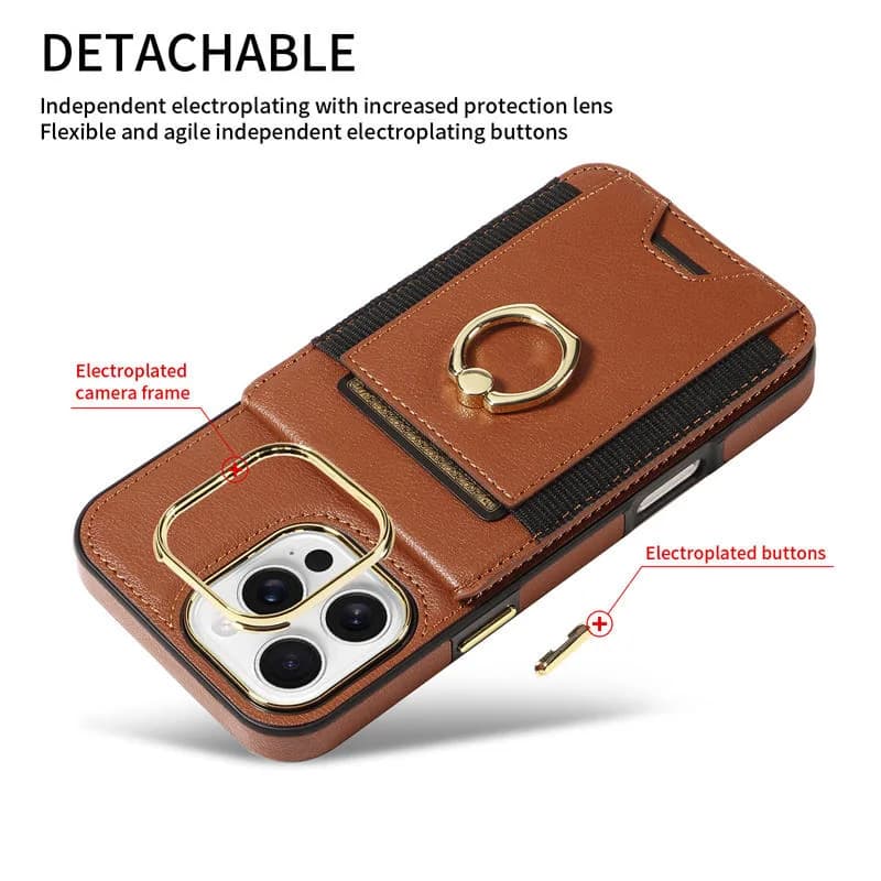 Ins Wallet Ins Wallet Ring Holder Phone Case for iPhone
