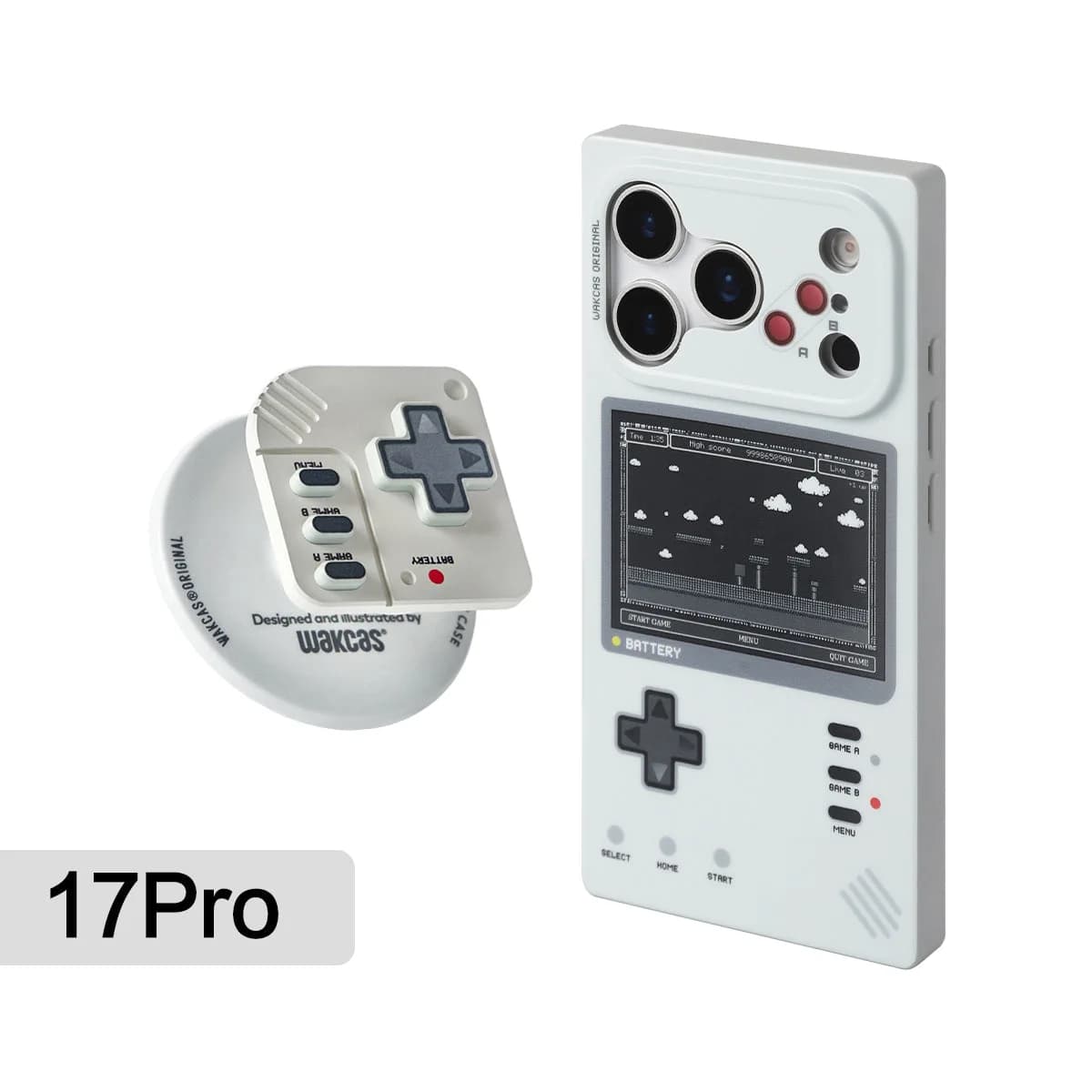 Wakcas Retro Gaming iPhone 17/16/15 Pro Max Case – Matte & Mechanical Style