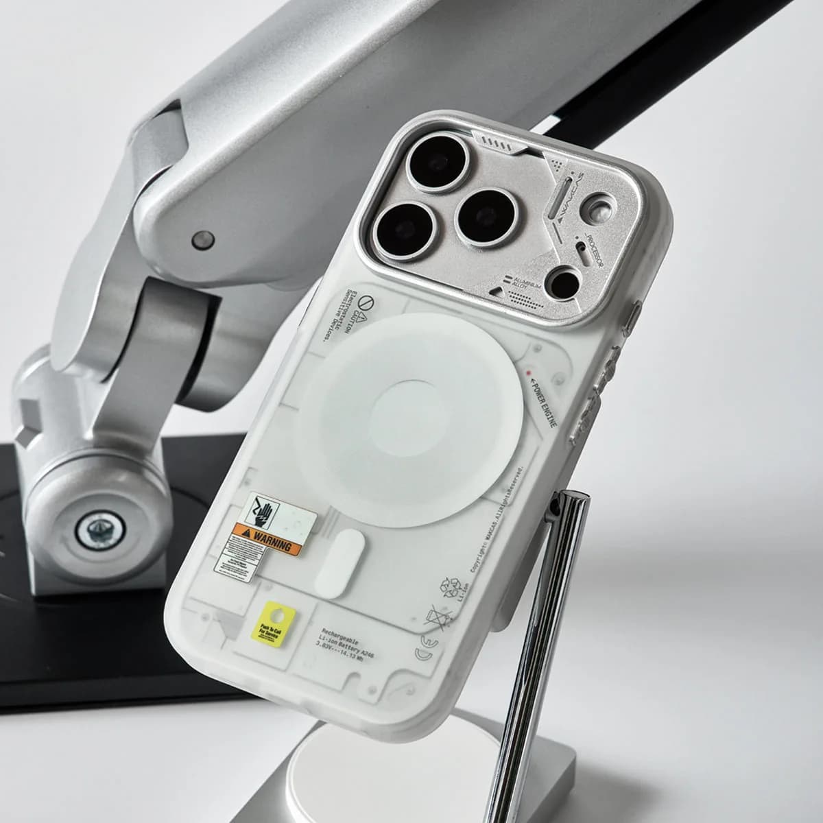 Frosted Mechanical Anti-Drop Magnetic iPhone Samsung Galaxy Magsafe Case