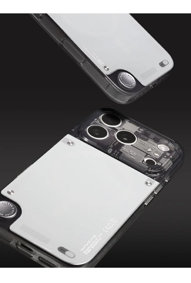 WAKCAS Gloss Black See-Through MagSafe iPhone Case