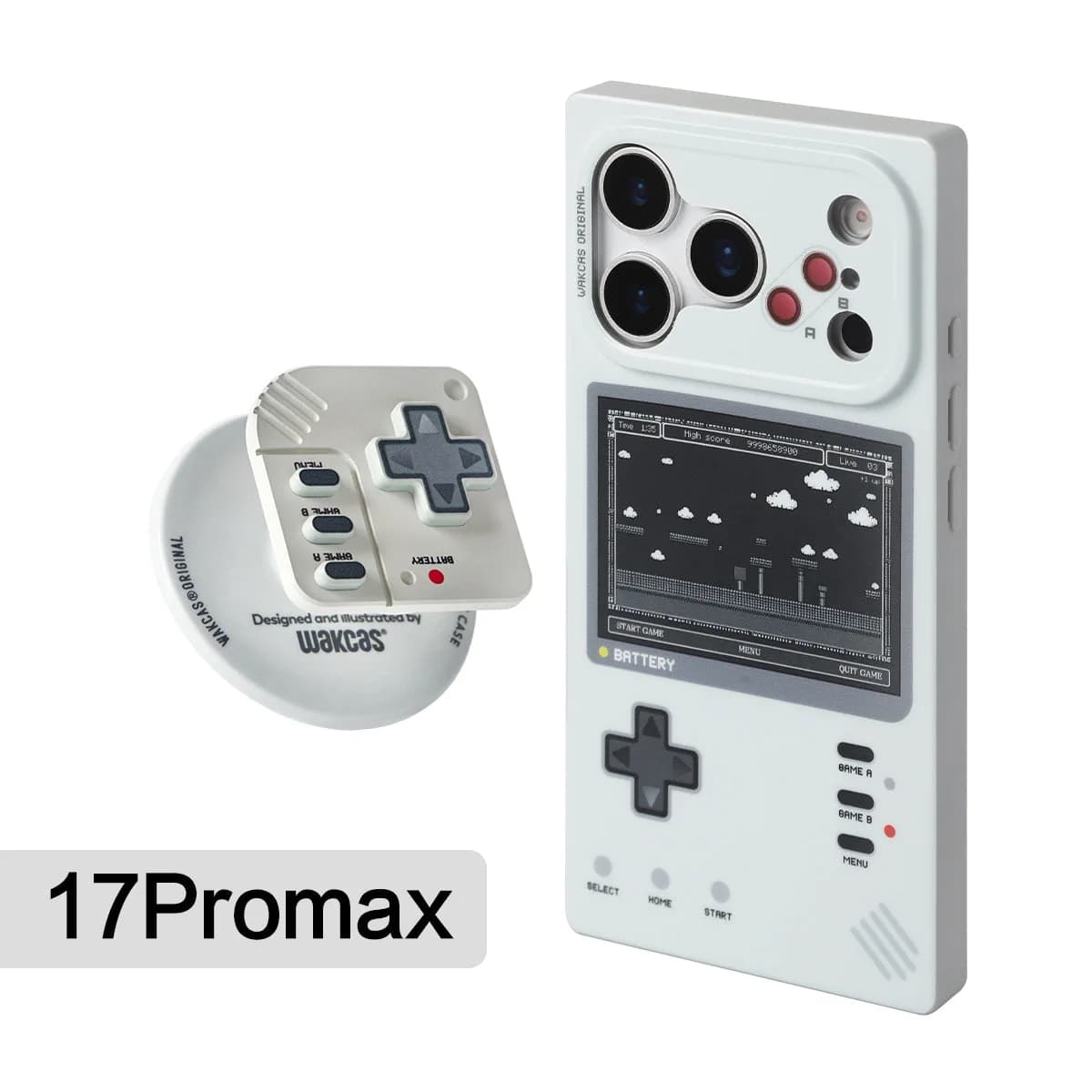 Wakcas Retro Gaming iPhone 17/16/15 Pro Max Case – Matte & Mechanical Style