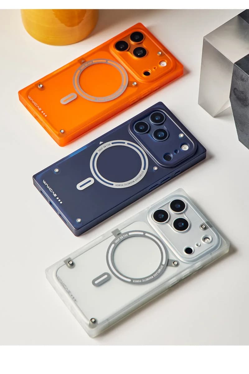 WAKCAS Matte Semi-Transparent Magnetic Square Case for iPhone 17 Series | MagSafe