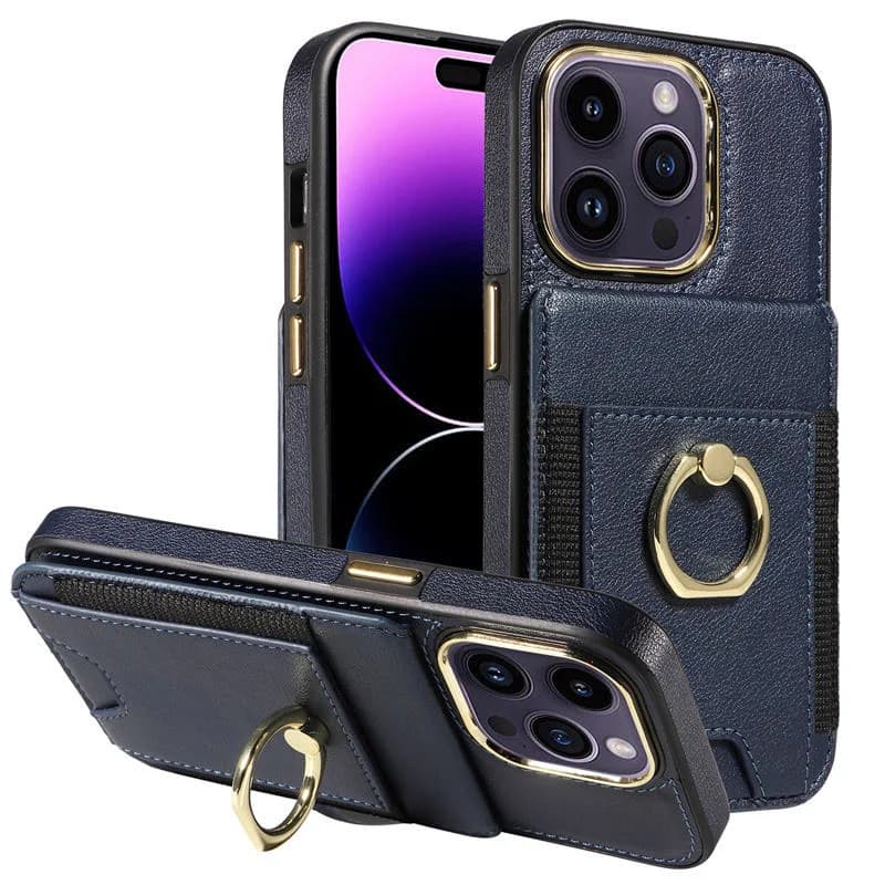 Ins Wallet Ins Wallet Ring Holder Phone Case for iPhone