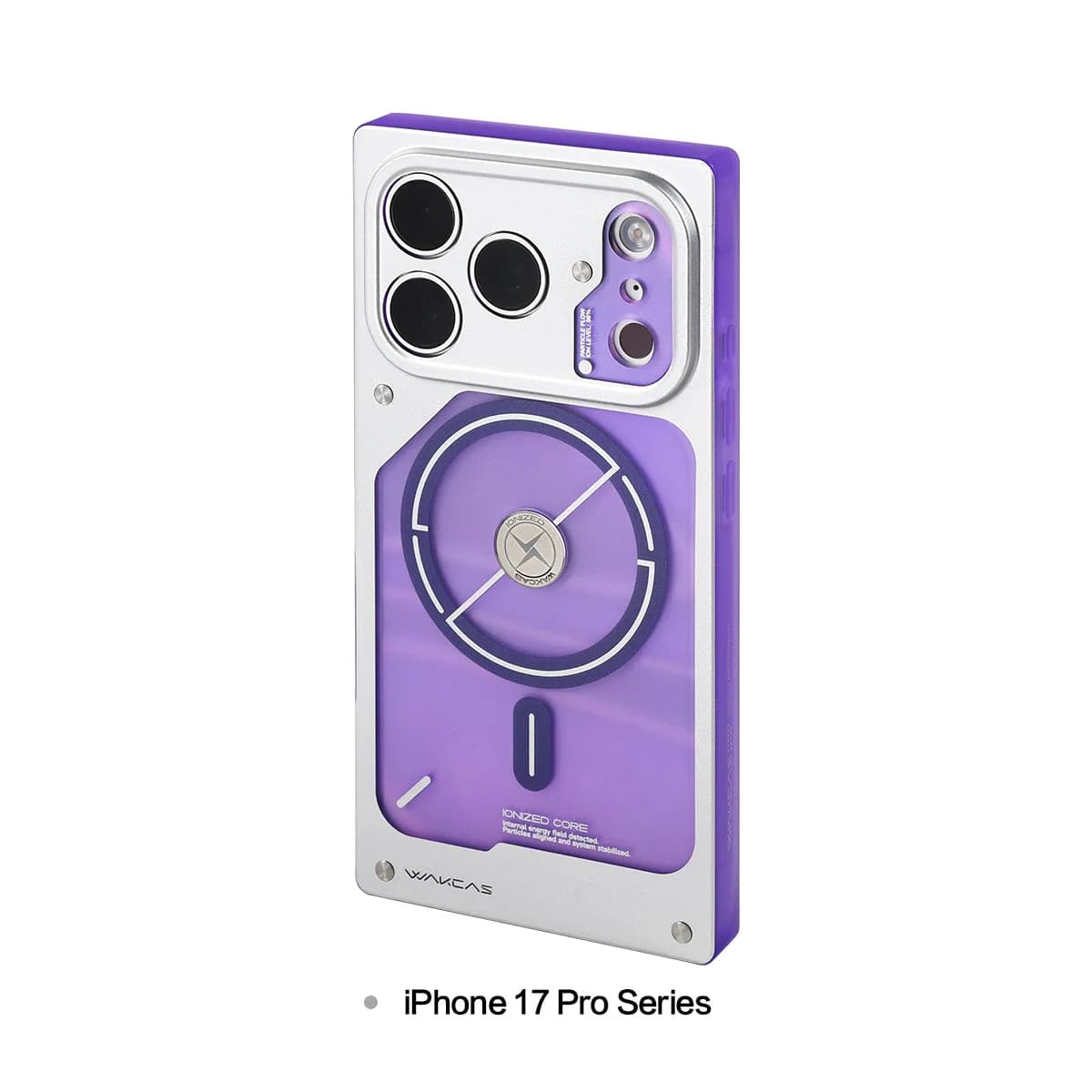 WAKCAS Square Purple Electroplated MagSafe iPhone Case
