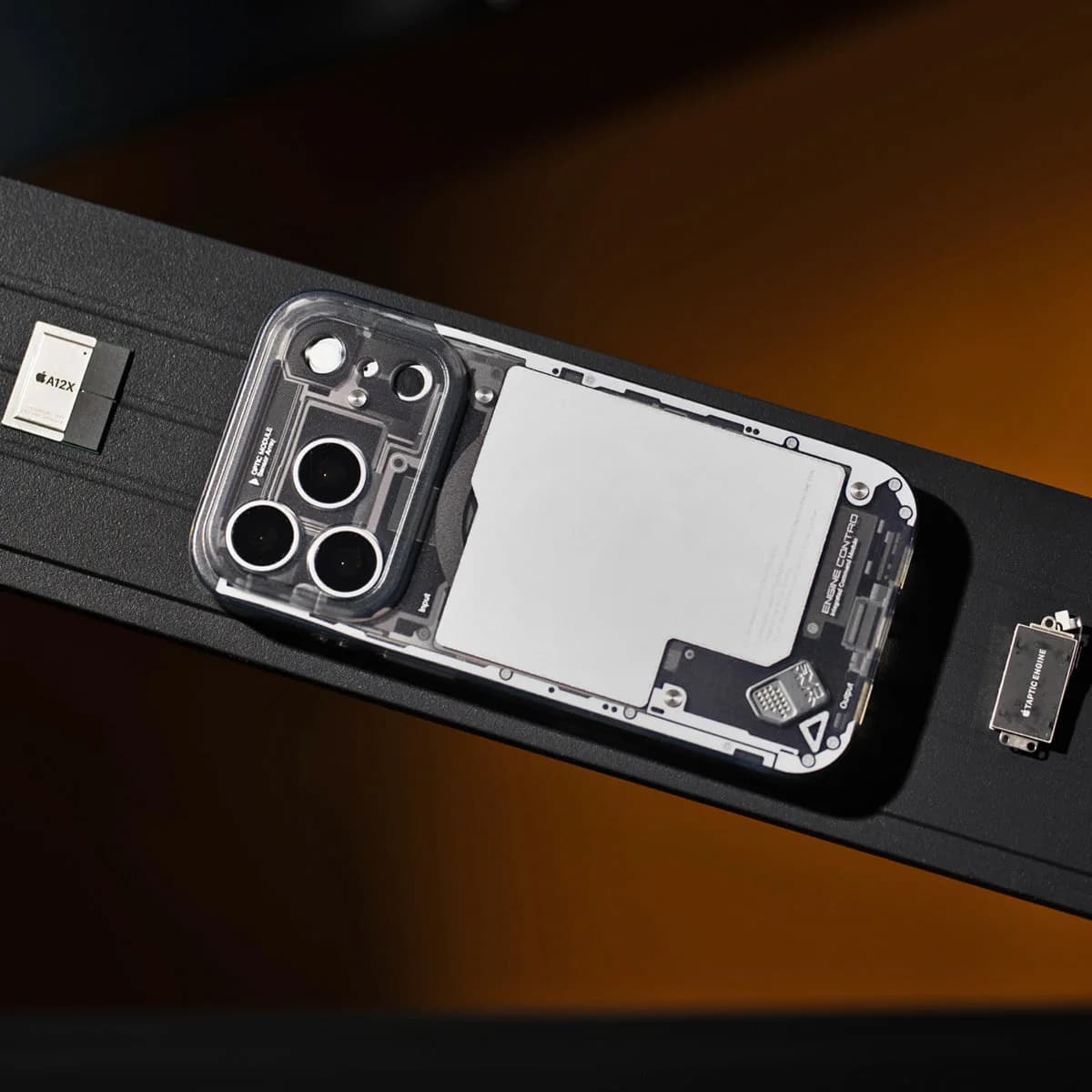 WAKCAS Black See-Through Matte MagSafe iPhone Case
