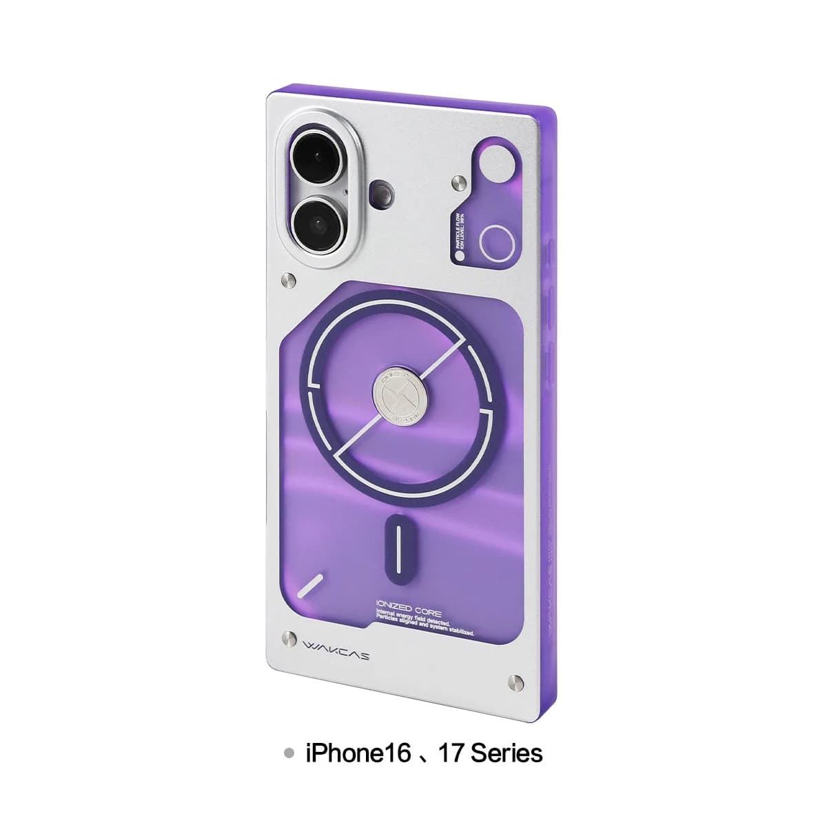 WAKCAS Square Purple Electroplated MagSafe iPhone Case