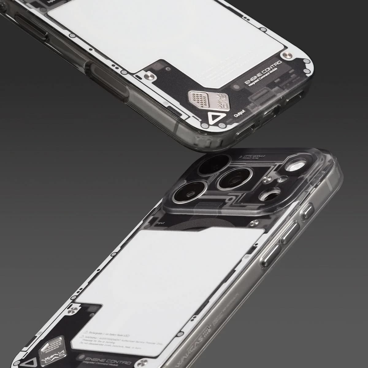 WAKCAS Black See-Through Matte MagSafe iPhone Case