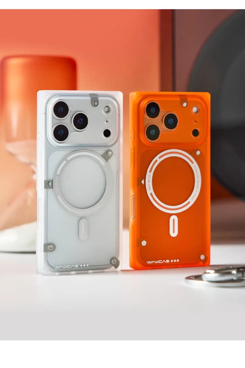 WAKCAS Matte Semi-Transparent Magnetic Square Case for iPhone 17 Series | MagSafe