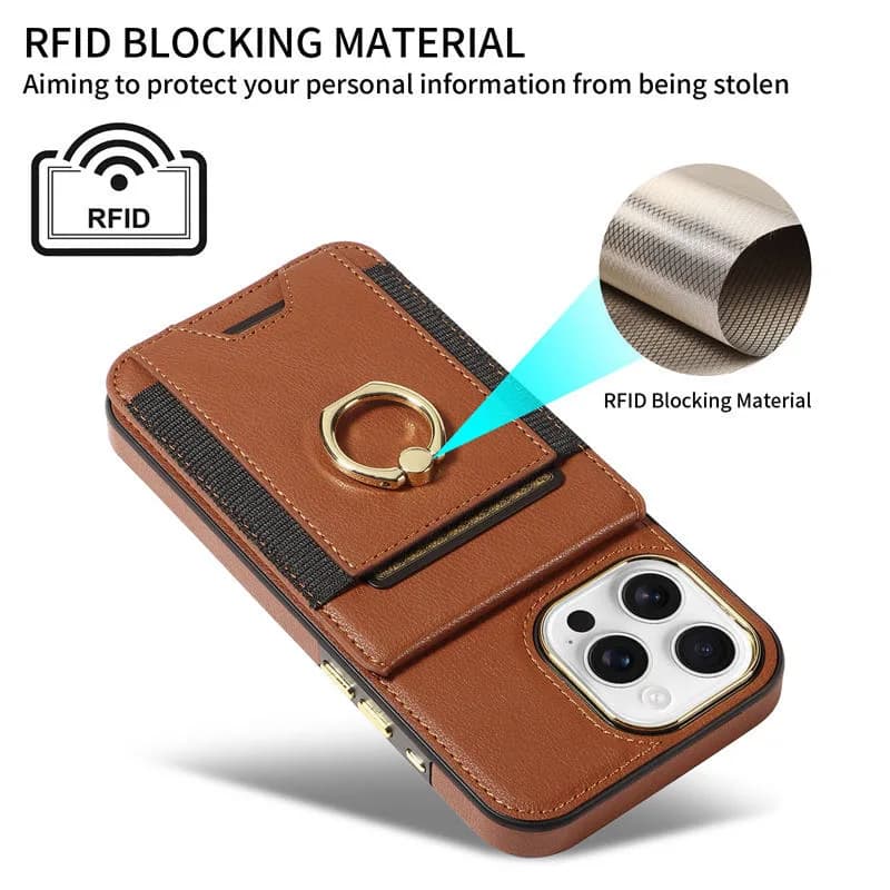 Ins Wallet Ins Wallet Ring Holder Phone Case for iPhone