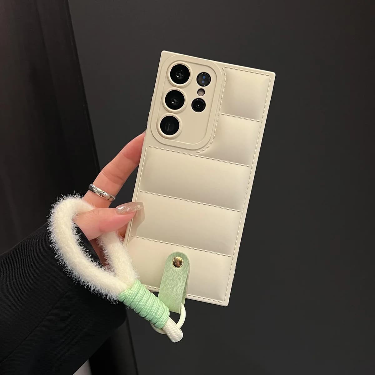 Down Hand Rope Soft Silicone Phone Case