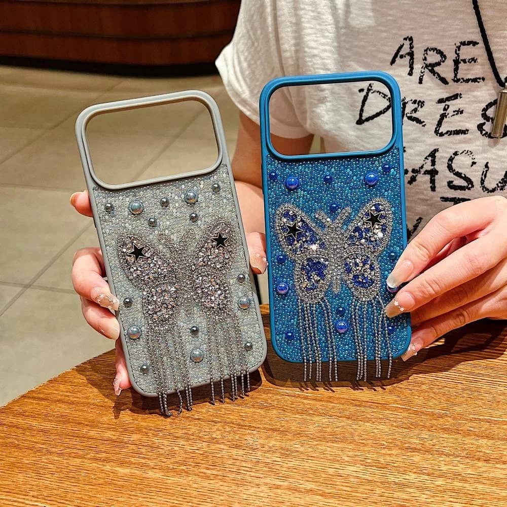 Diamond 3D Butterfly Mobile Phone Cover for iPhone