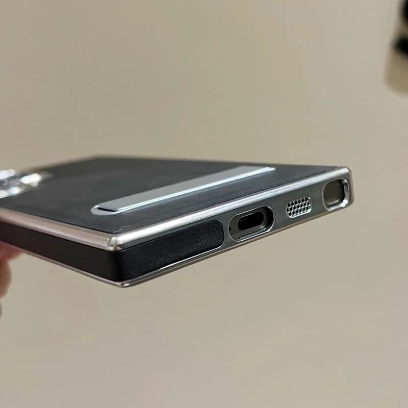 High Quality Electroplated Leather Case for Samsung
