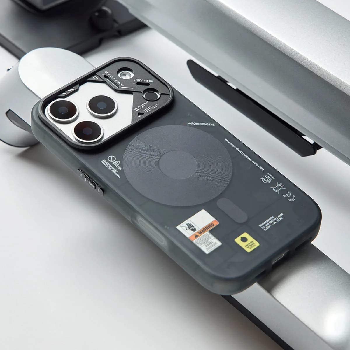 Frosted Mechanical Anti-Drop Magnetic iPhone Samsung Galaxy Magsafe Case