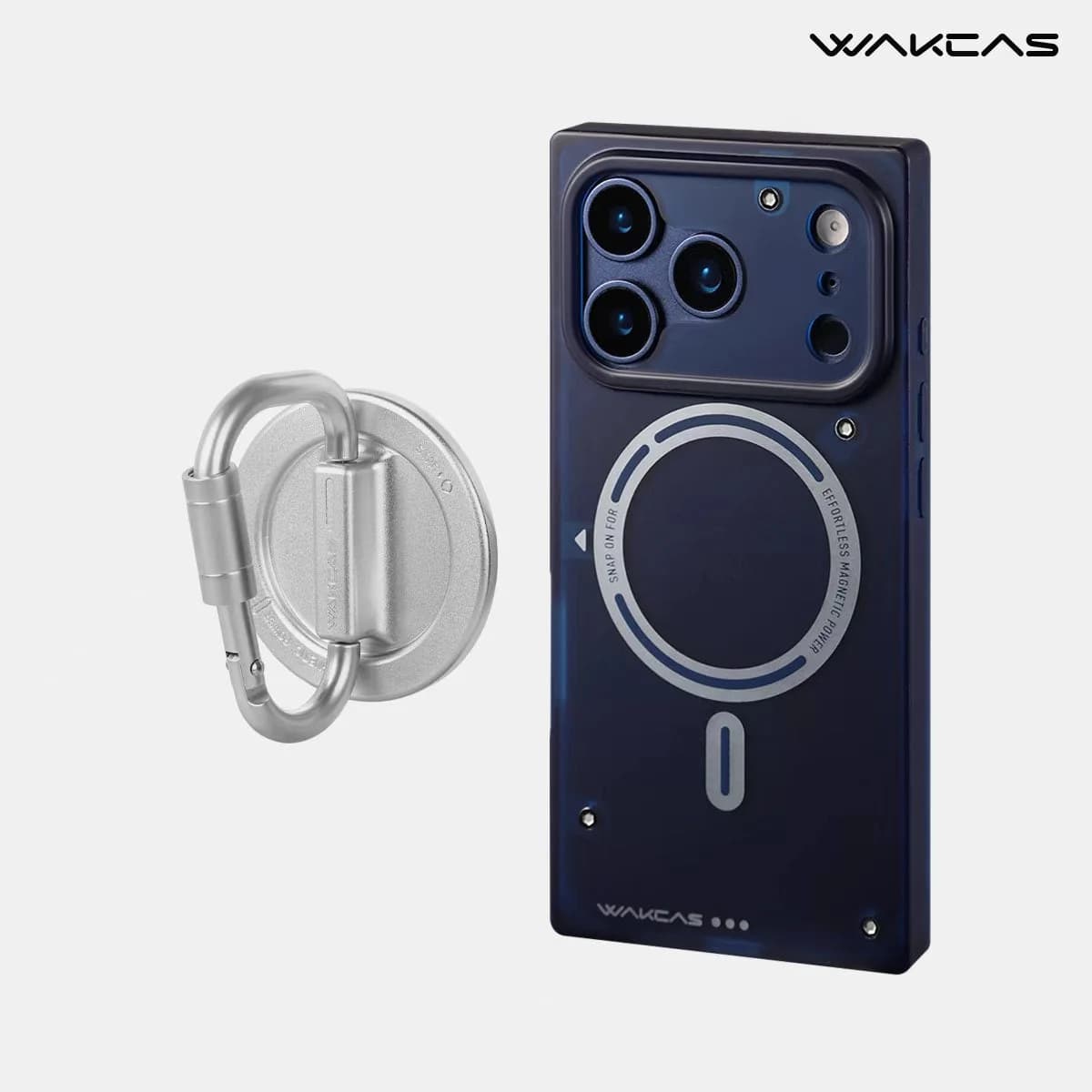 WAKCAS Matte Semi-Transparent Magnetic Square Case for iPhone 17 Series | MagSafe