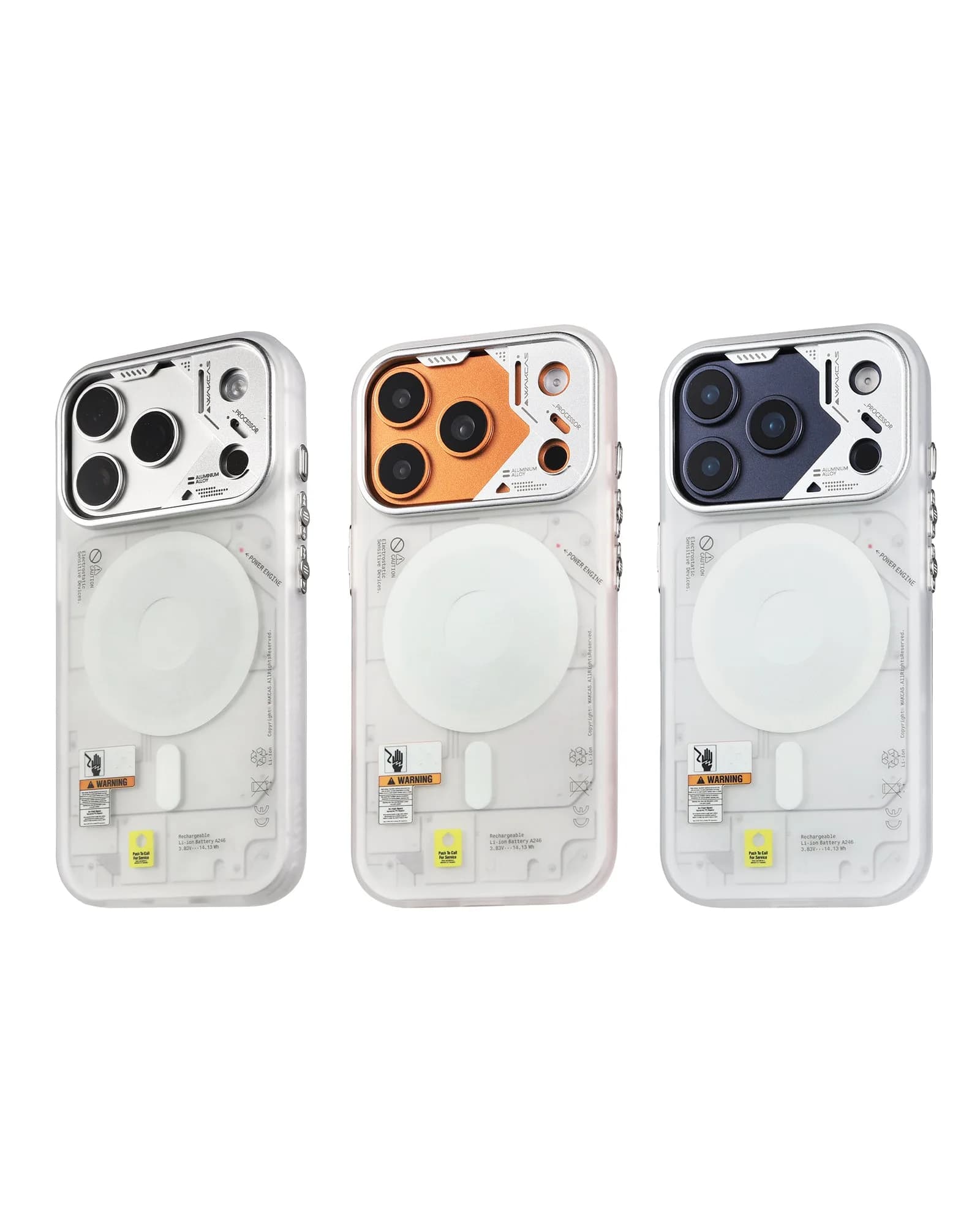 Frosted Mechanical Anti-Drop Magnetic iPhone Samsung Galaxy Magsafe Case