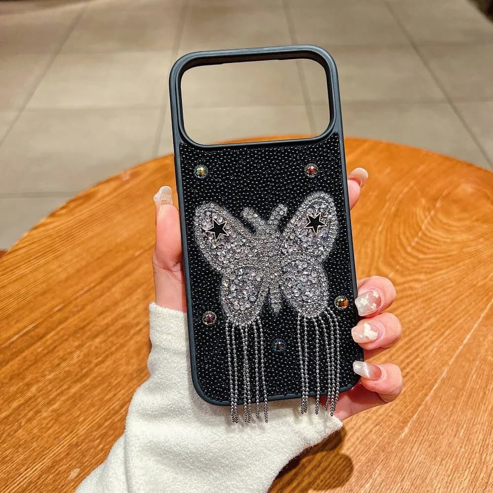 Diamond 3D Butterfly Mobile Phone Cover for iPhone