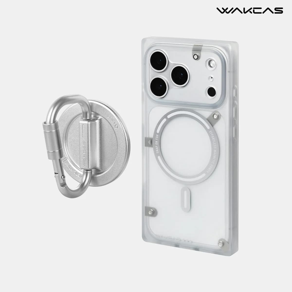 WAKCAS Matte Semi-Transparent Magnetic Square Case for iPhone 17 Series | MagSafe