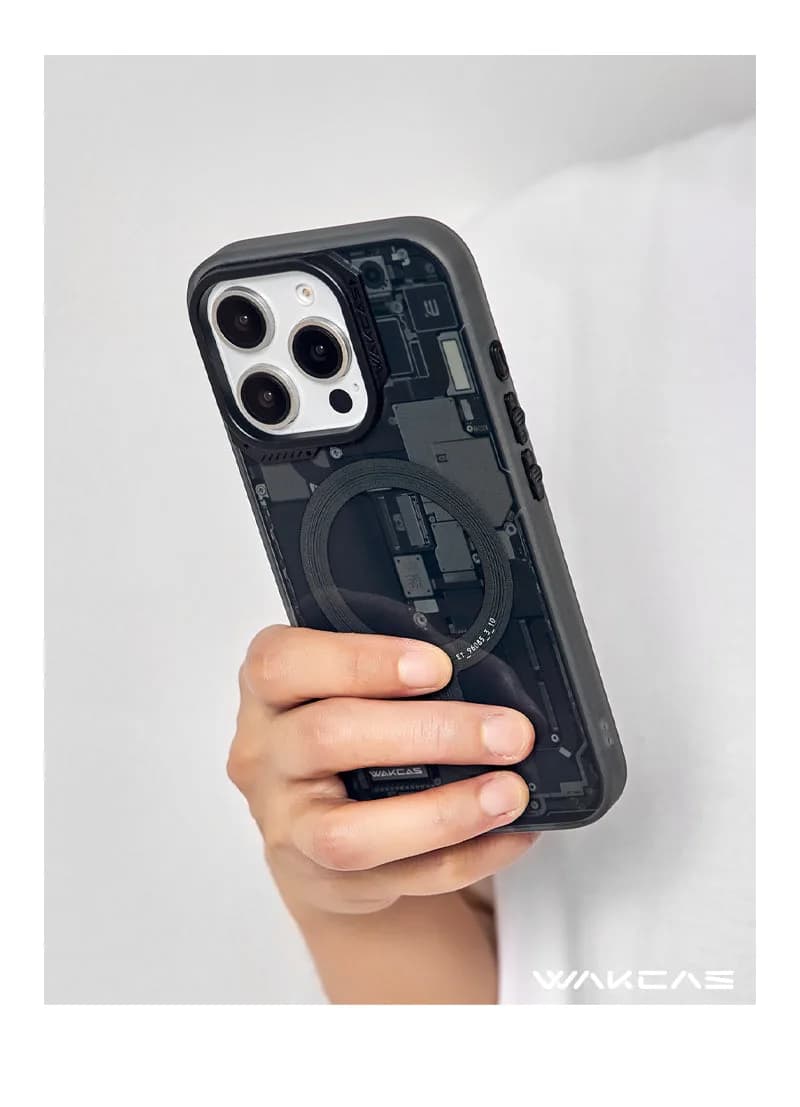 Circuit Design Magnetic Apple iPhone Case – Trendy Mechanical Style