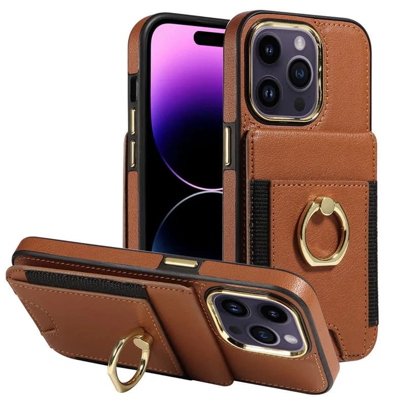 Ins Wallet Ins Wallet Ring Holder Phone Case for iPhone