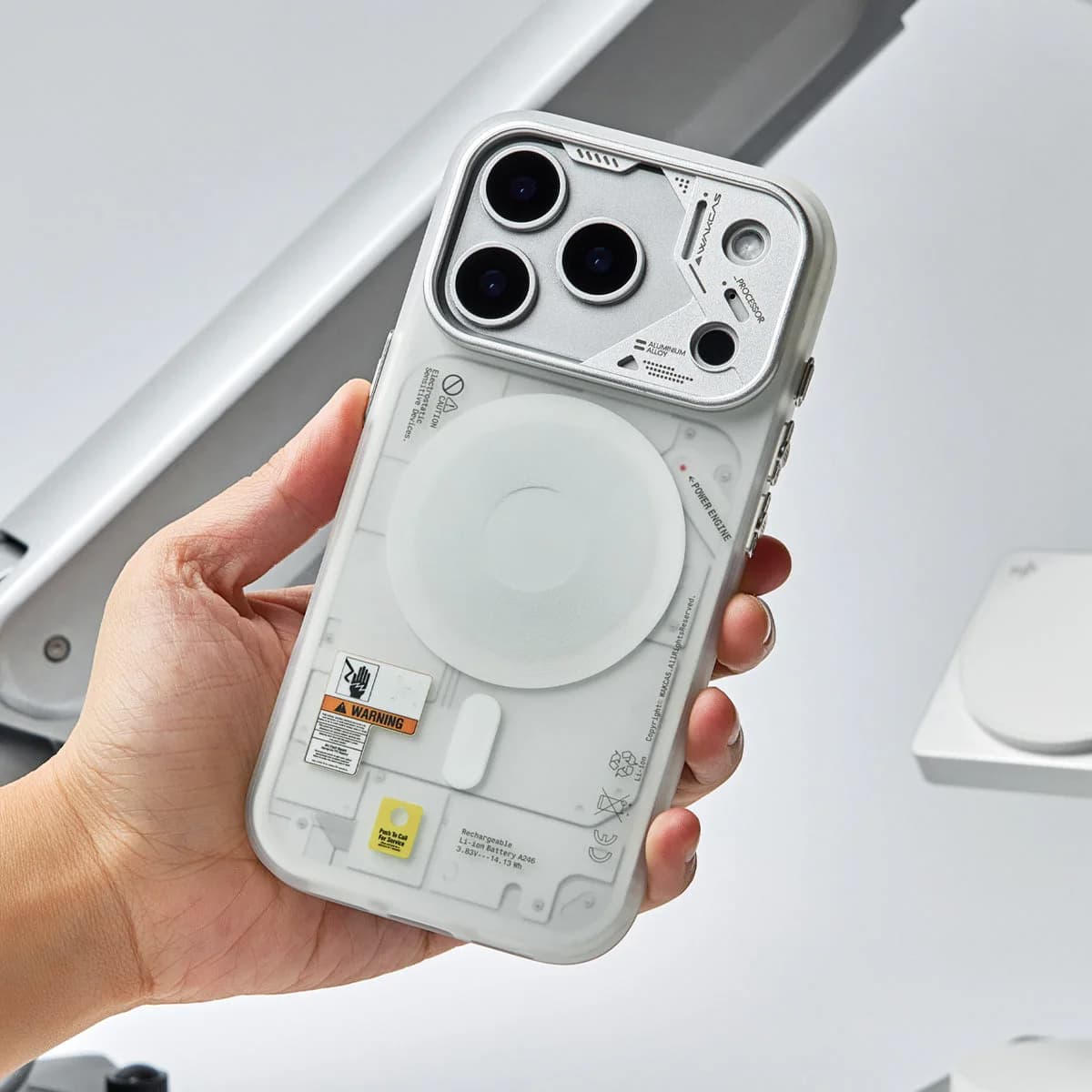 Frosted Mechanical Anti-Drop Magnetic iPhone Samsung Galaxy Magsafe Case