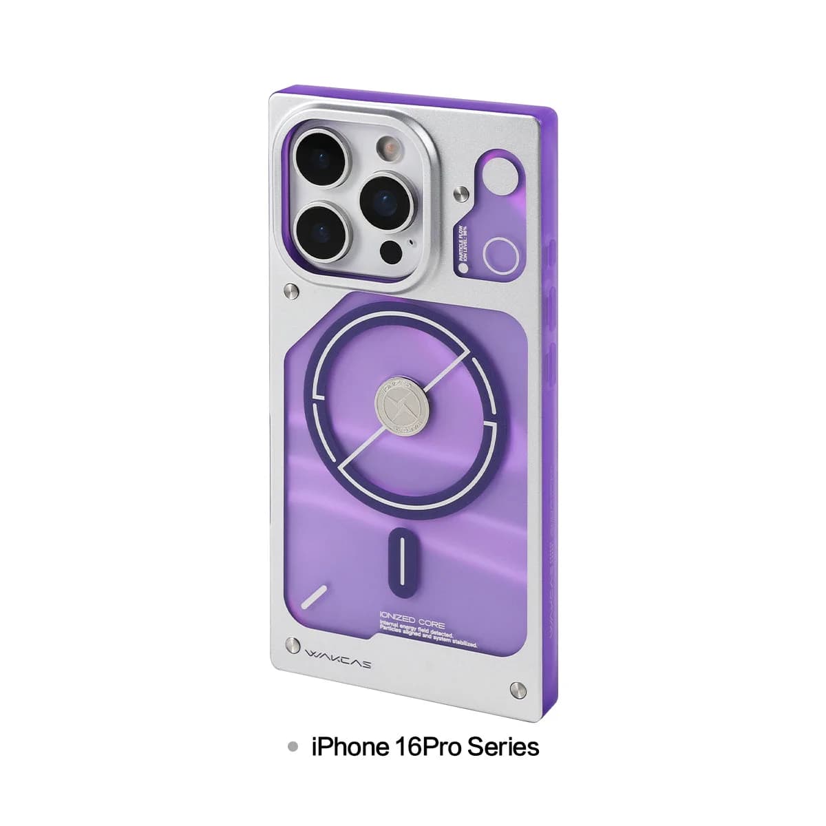 WAKCAS Square Purple Electroplated MagSafe iPhone Case