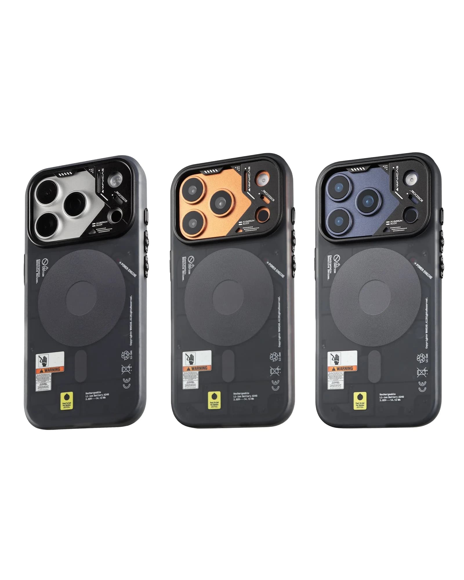 Frosted Mechanical Anti-Drop Magnetic iPhone Samsung Galaxy Magsafe Case