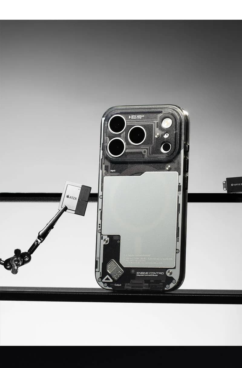 WAKCAS Black See-Through Matte MagSafe iPhone Case