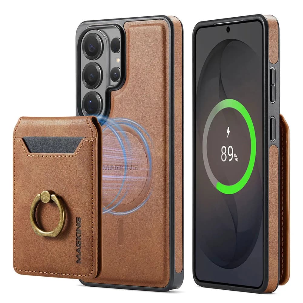 Detachable Magnetic PU Leather Phone Case Wallet Cover for Samsung
