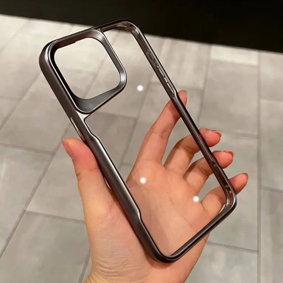 Plating Soft Rubber Border Phone Case