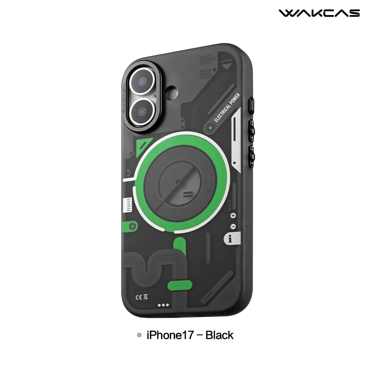 Wakcas Color-block Mechanical iPhone Case - Trendy Matte Magnetic Original Design Couple Edition