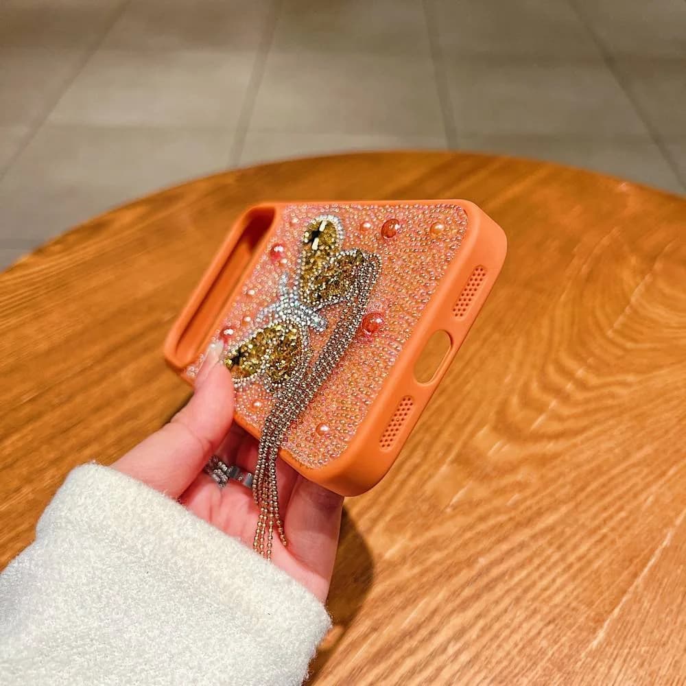 Diamond 3D Butterfly Mobile Phone Cover for iPhone