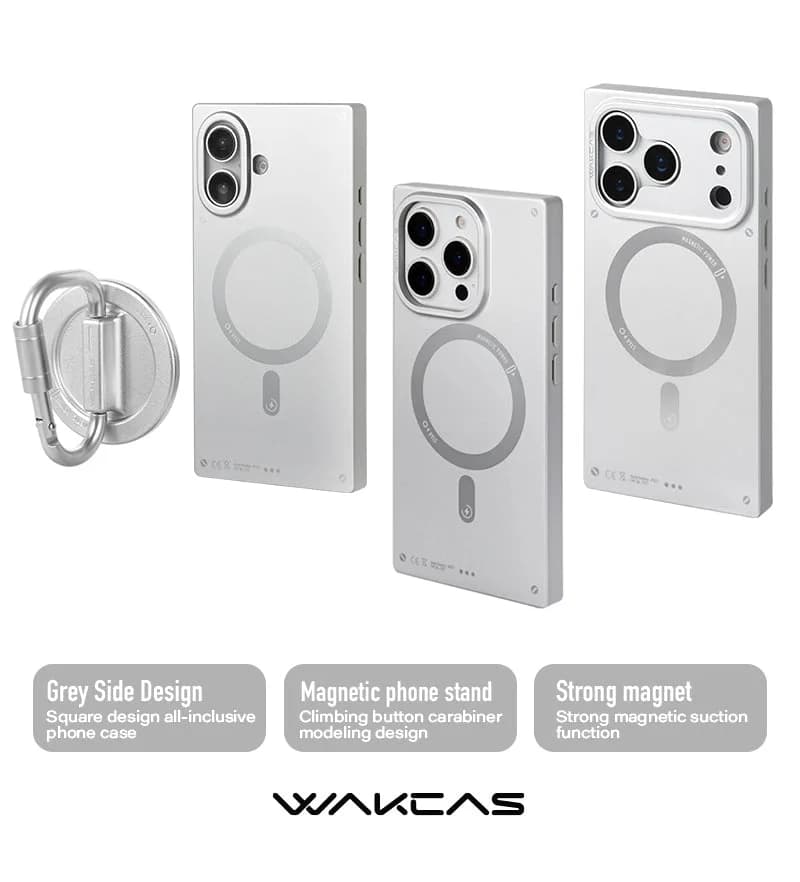 WAKCAS Matte Magnetic Square iPhone Case for iPhone 17 Series | MagSafe