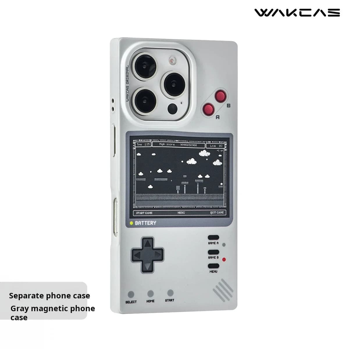 Wakcas Retro Gaming iPhone 17/16/15 Pro Max Case – Matte & Mechanical Style