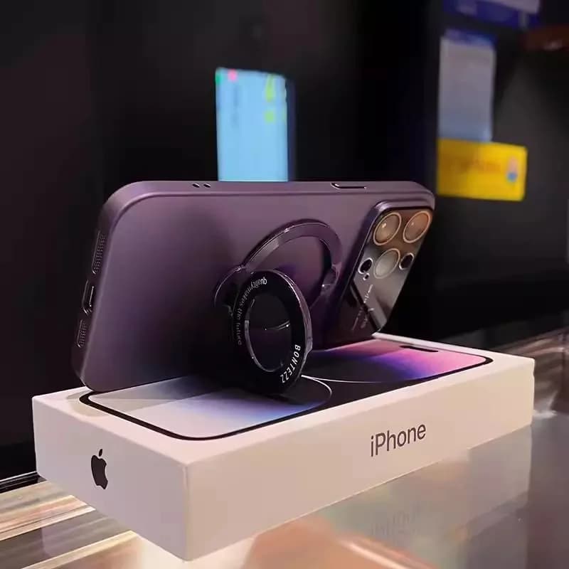 Matte Magnetic Phone case Bracket Anti-drop Hard Protective Shell