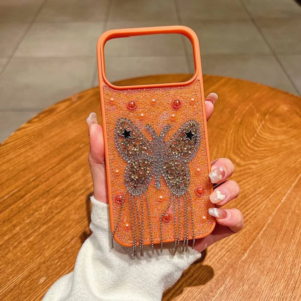 Diamond 3D Butterfly Mobile Phone Cover for iPhone