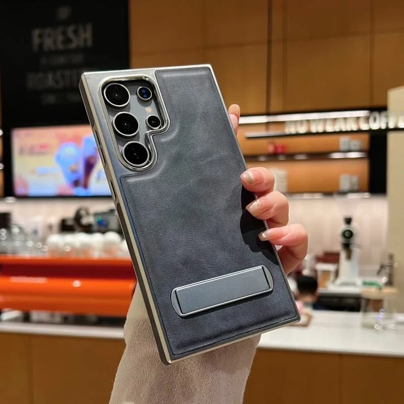 High Quality Electroplated Leather Case for Samsung