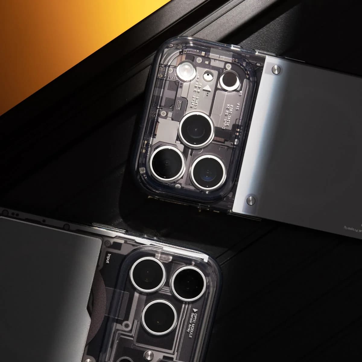 WAKCAS Gloss Black See-Through MagSafe iPhone Case