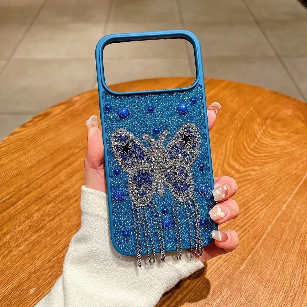 Diamond 3D Butterfly Mobile Phone Cover for iPhone