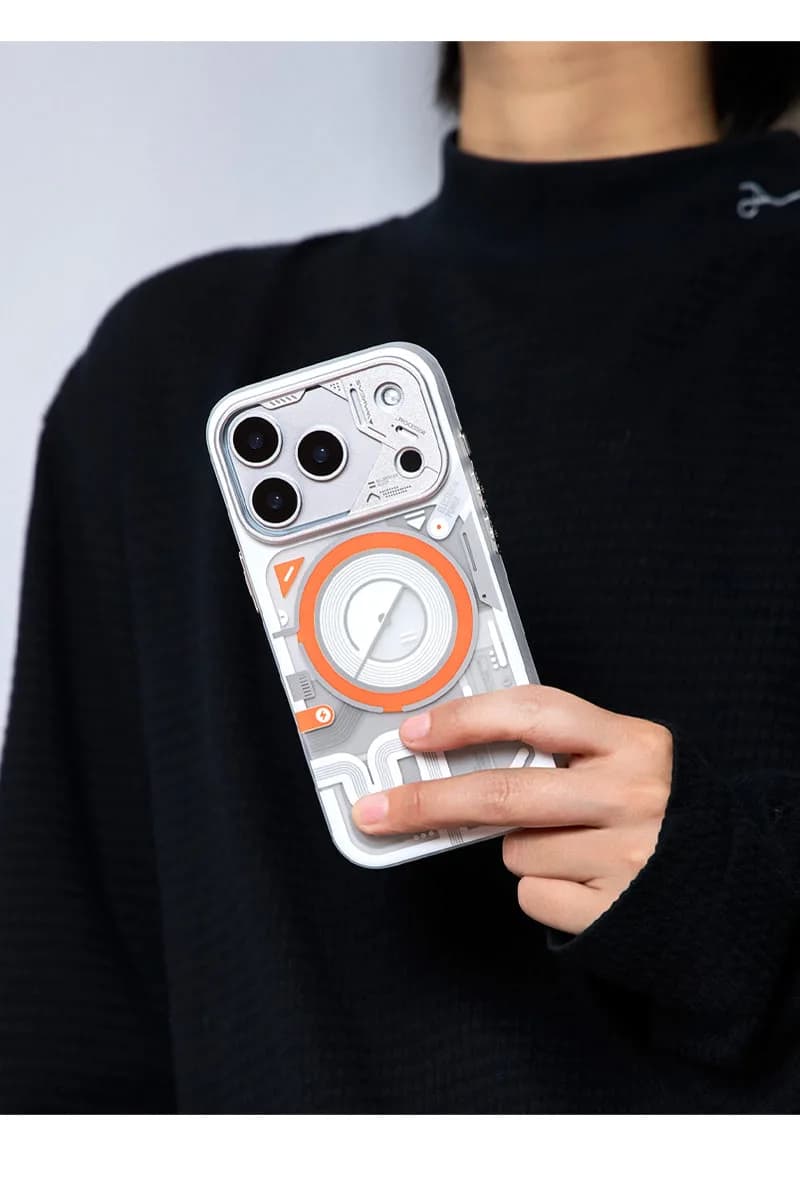 Wakcas Color-block Mechanical iPhone Case - Trendy Matte Magnetic Original Design Couple Edition