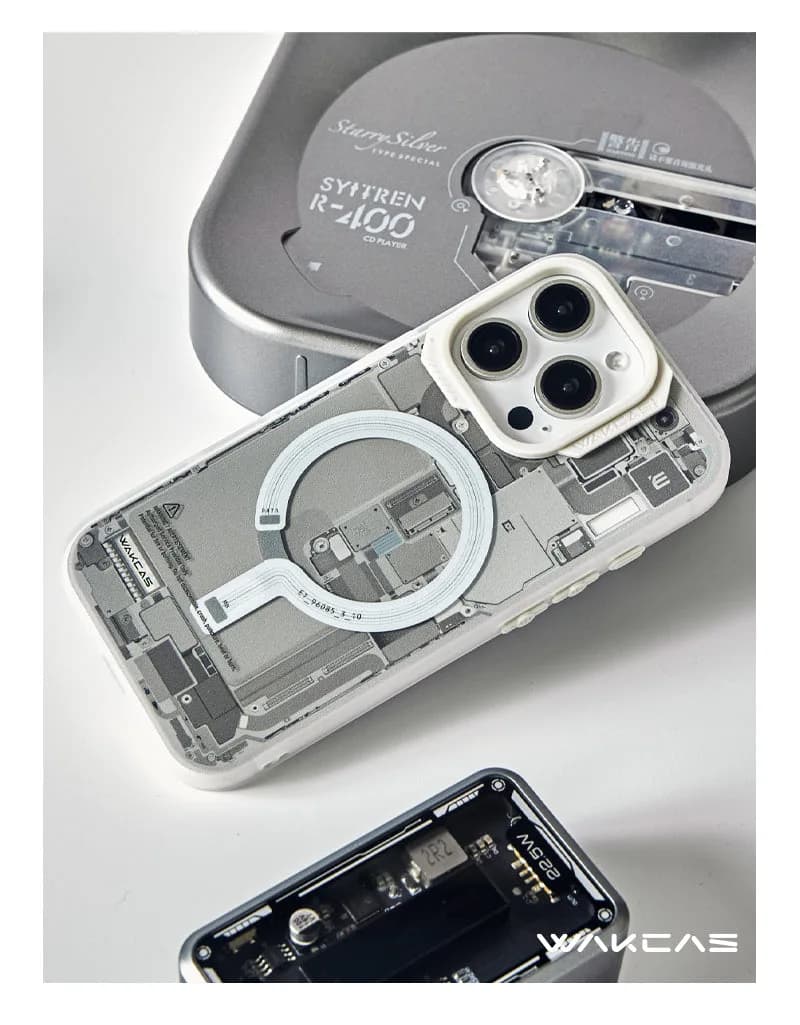 Circuit Design Magnetic Apple iPhone Case – Trendy Mechanical Style