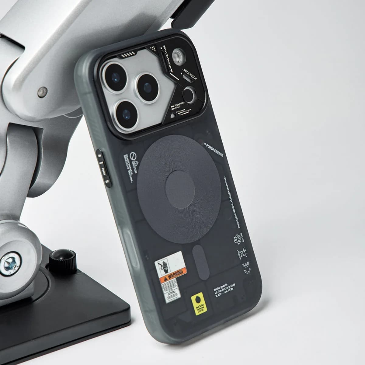 Frosted Mechanical Anti-Drop Magnetic iPhone Samsung Galaxy Magsafe Case