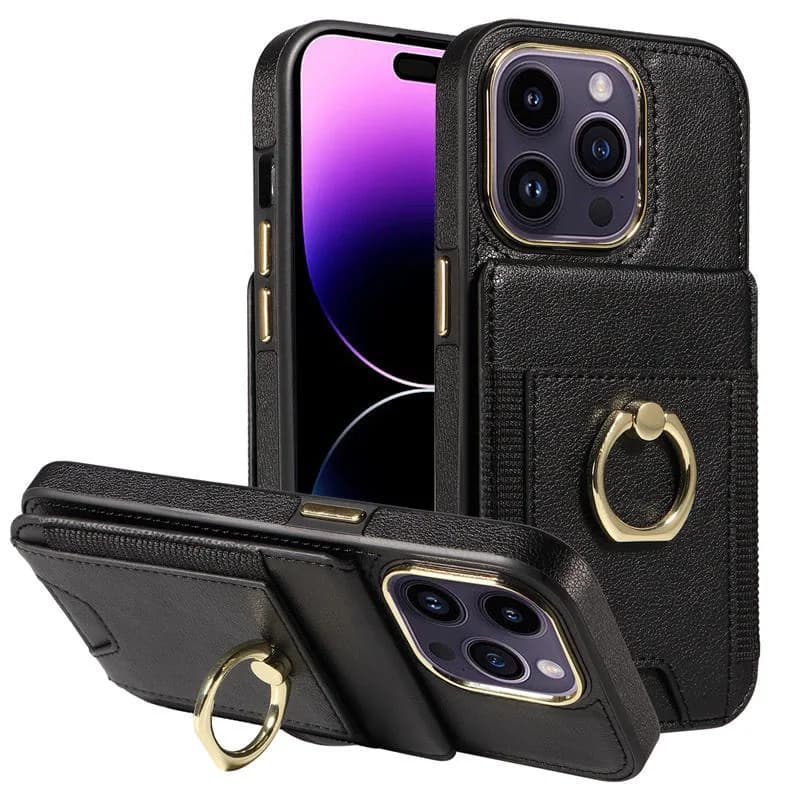 Ins Wallet Ins Wallet Ring Holder Phone Case for iPhone