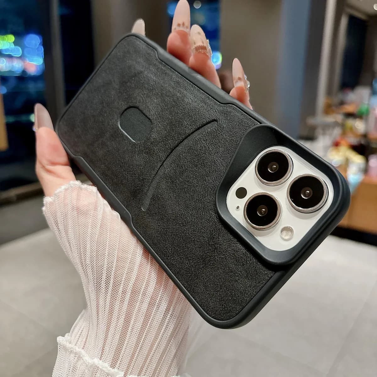 New Arrival Soft Shockproof Solid Color PU Mobile Phone Case for iPhone