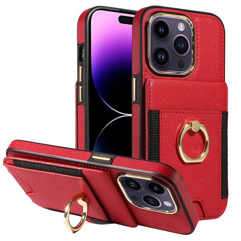 Ins Wallet Ins Wallet Ring Holder Phone Case for iPhone