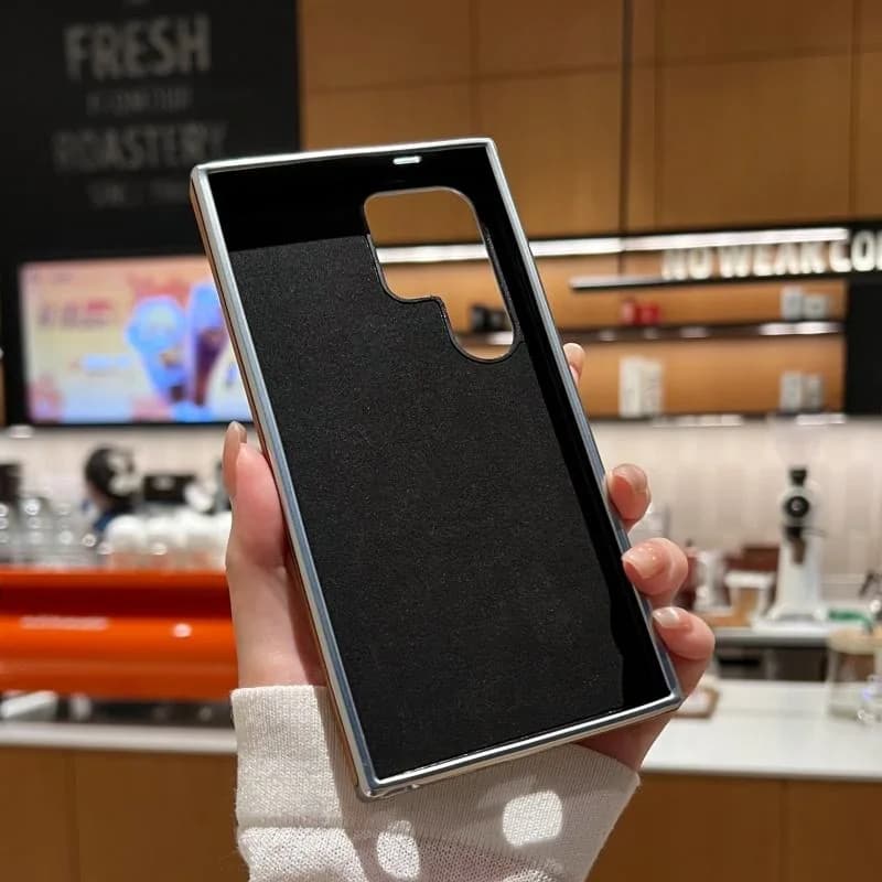 High Quality Electroplated Leather Case for Samsung