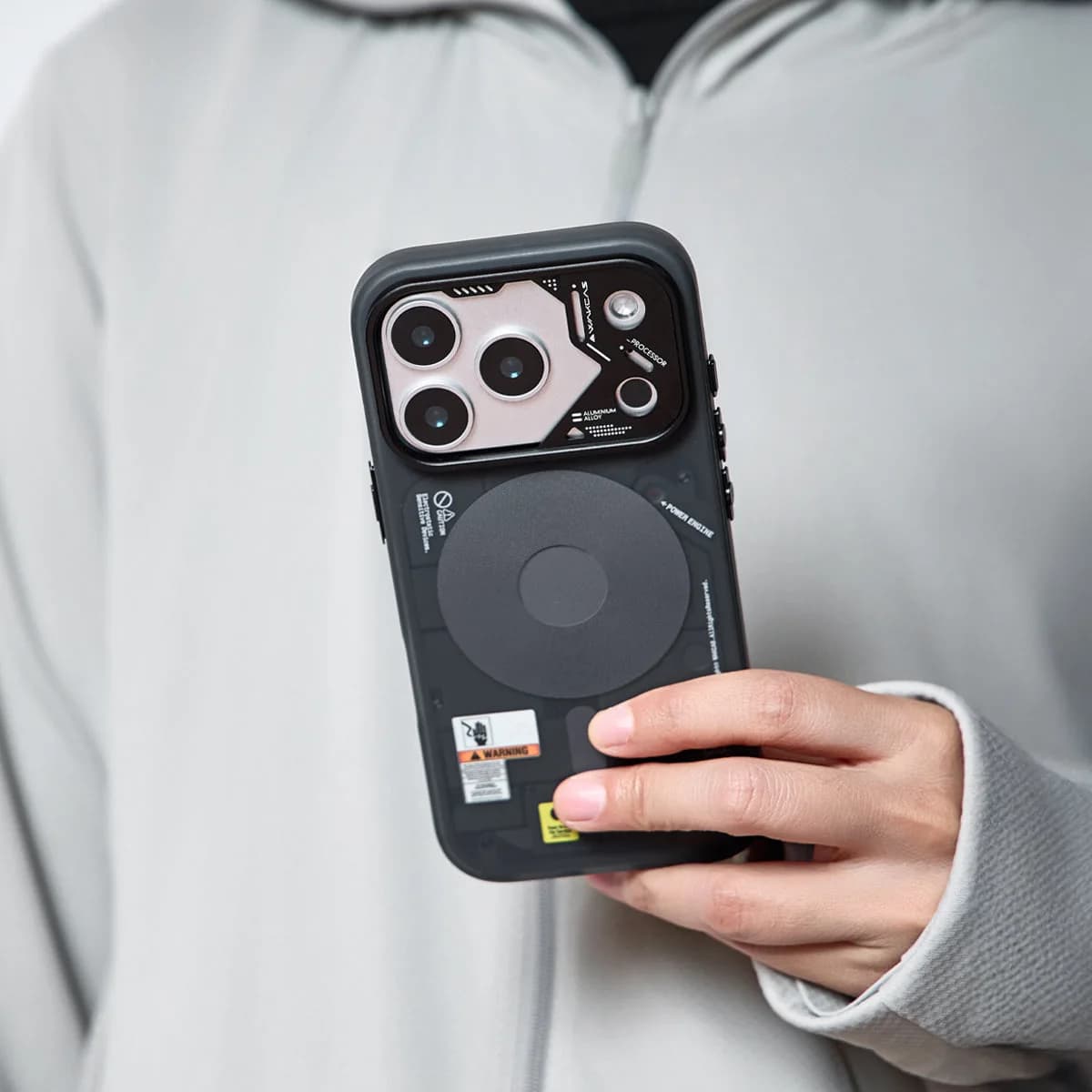Frosted Mechanical Anti-Drop Magnetic iPhone Samsung Galaxy Magsafe Case